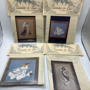 Lavender Lace Victorian Designs Cross Stitch Patterns Angel‎ Hope Mercy Guardian